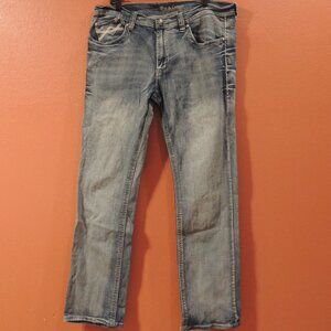 Axe & Crown Jeans Men 36x34 Pockets Outdoor Work Party Blue Denim Jeans